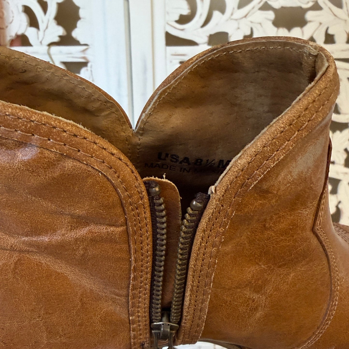 Sterling River Boots Leather Fringe Ankle Boots 8.5
