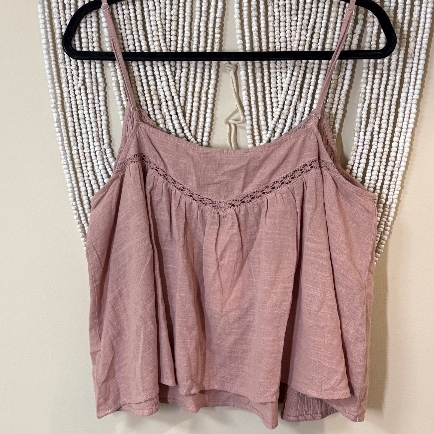 Zara NWT Blush Pink 100% Cotton Tank Top Blouse L