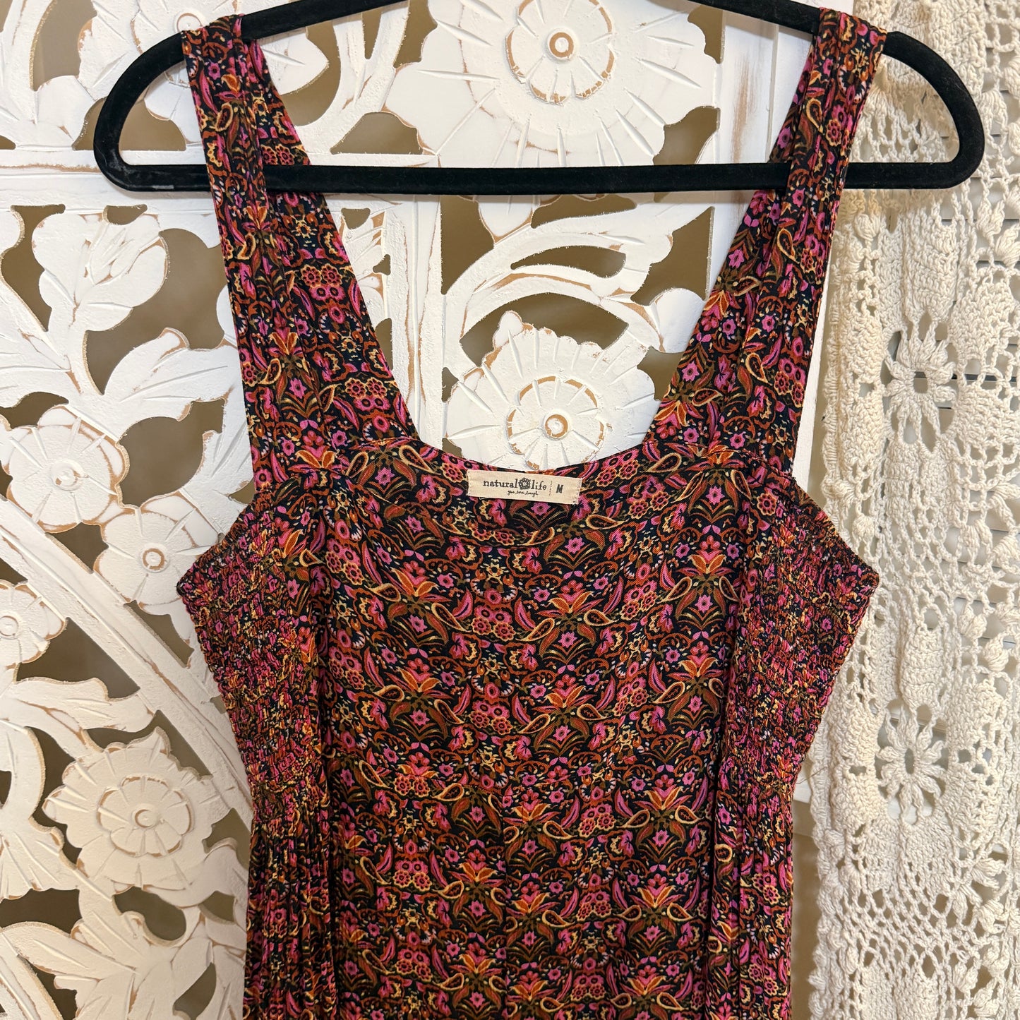 Natural Life Floral Wide Leg Jumpsuit M