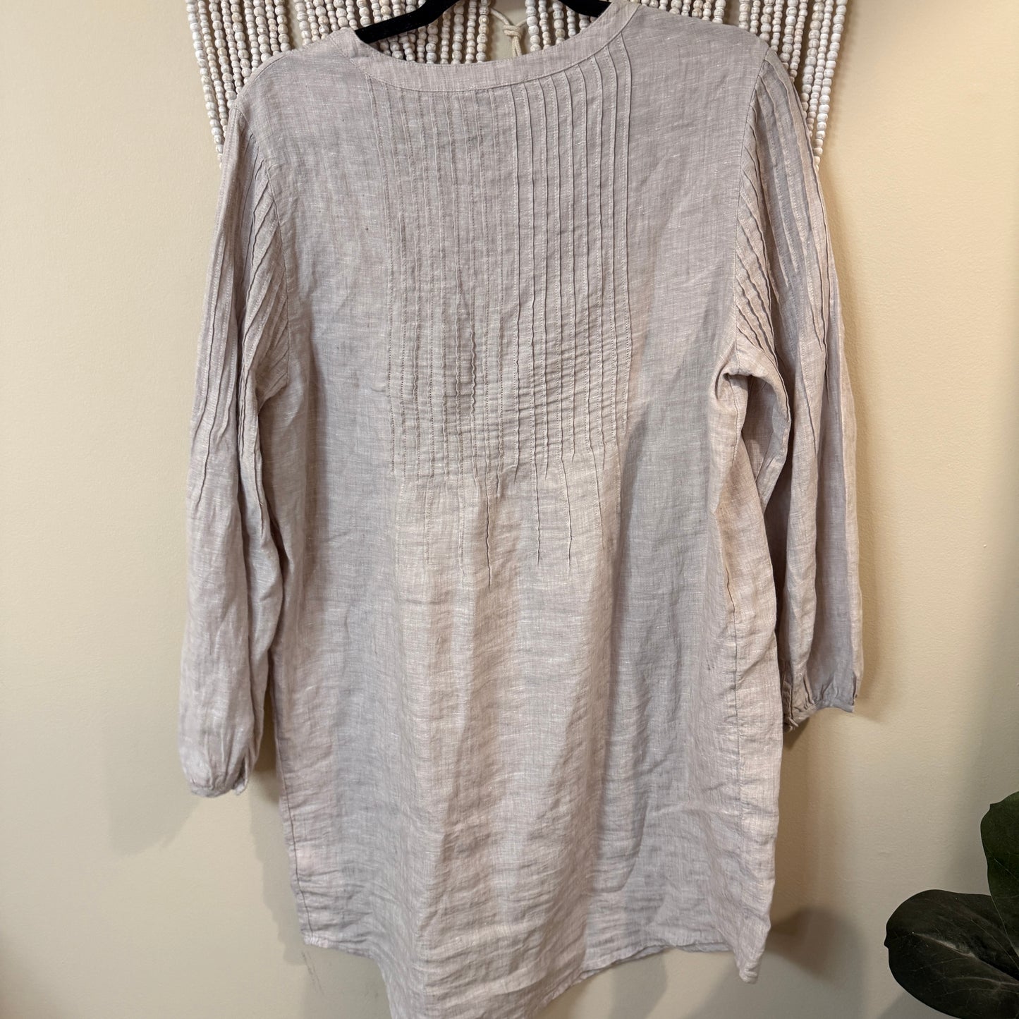 Vineyard Vines 100% Linen Pleated Tunic Top or Mini Dress S