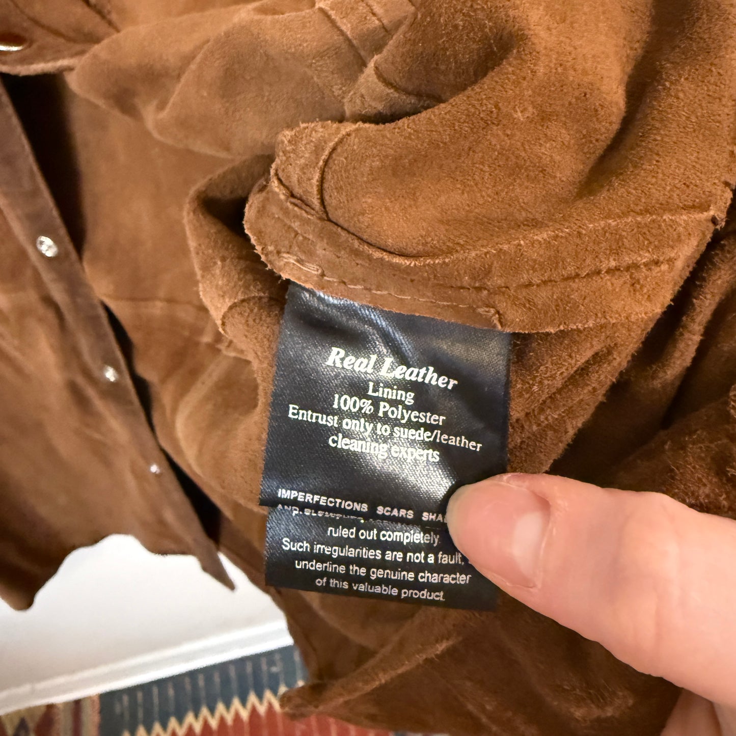 Unbranded Genuine Leather Western Pearl Snap Shacket XL/XXL