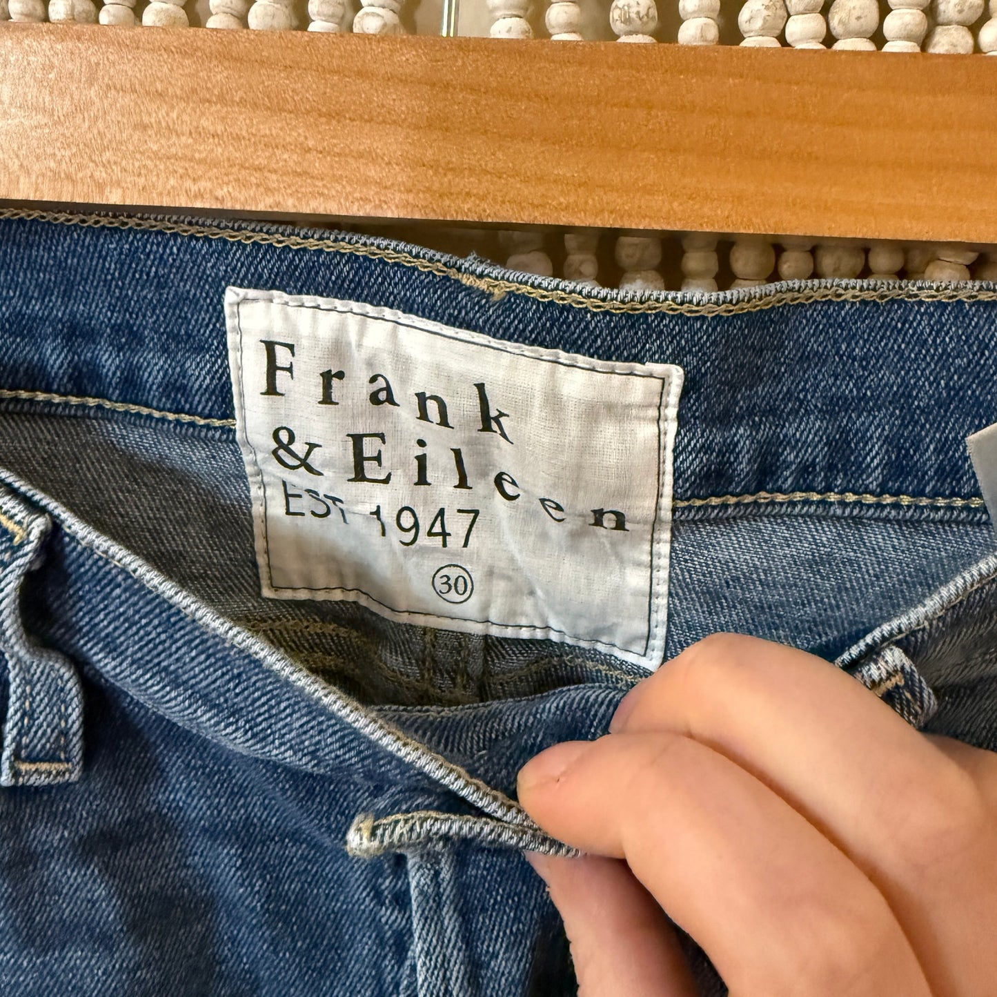 Frank & Eileen Cork Medium Was Denim Jeans 30