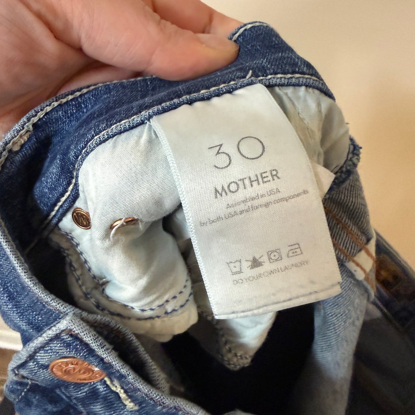 Mother Insider Crop Step Chew Dancing On Coals Jeans 30
