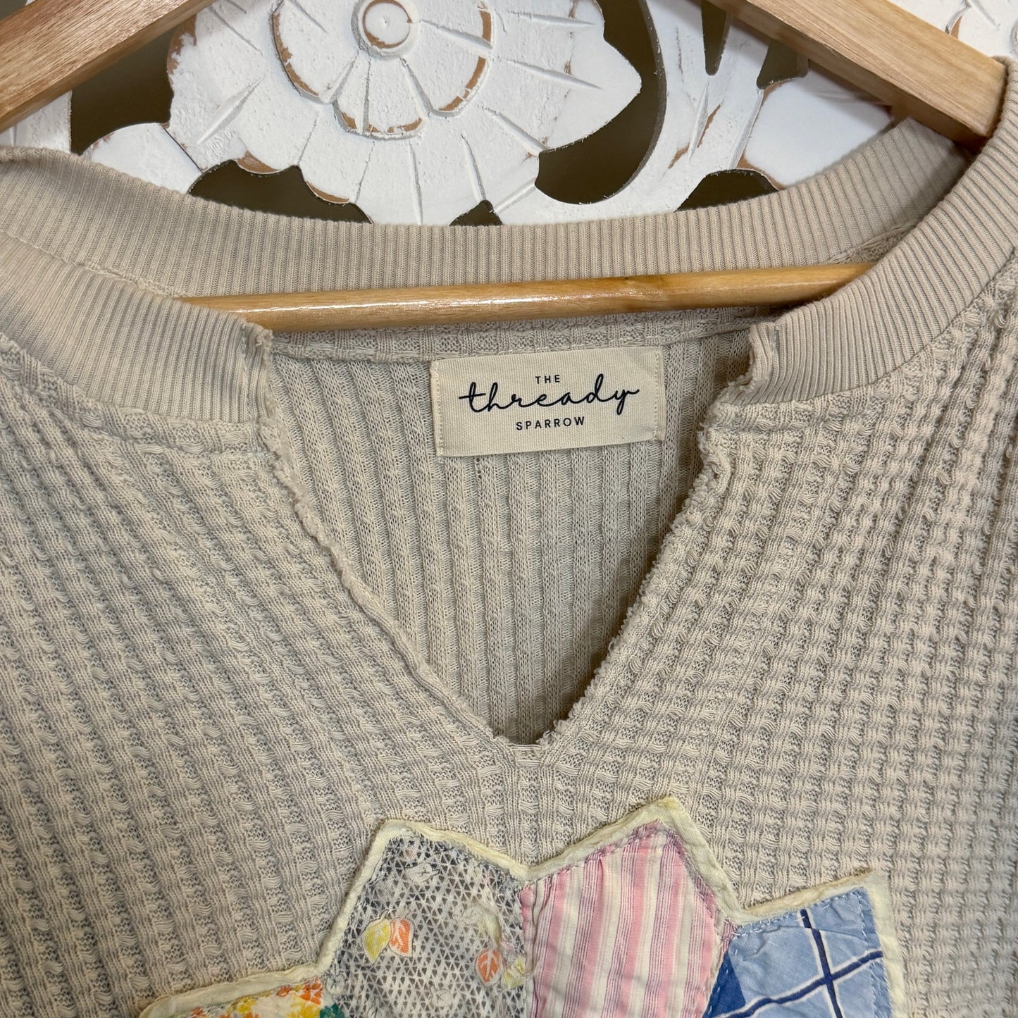 Dresden Daydream Sweatshirt in Multicolor/Waffle Knit XL/XXL