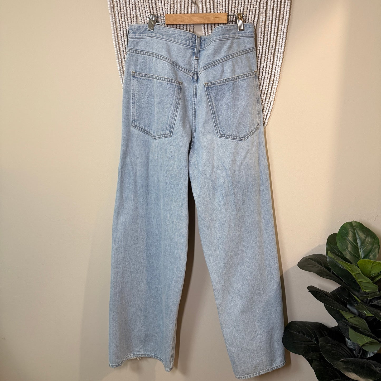 Agolde Light Wash Vana Fold Jean 28