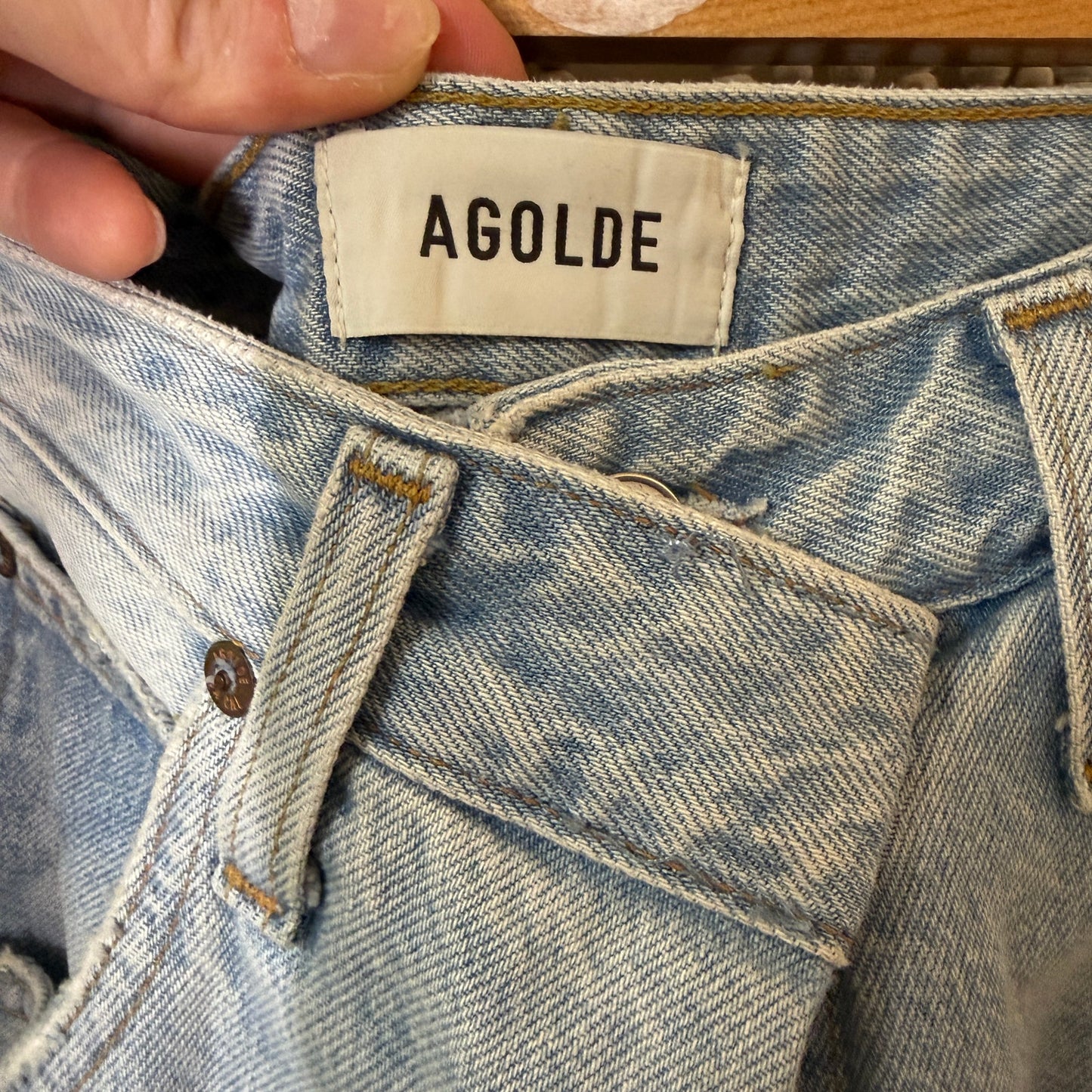 Agolde Light Wash Vana Fold Jean 28