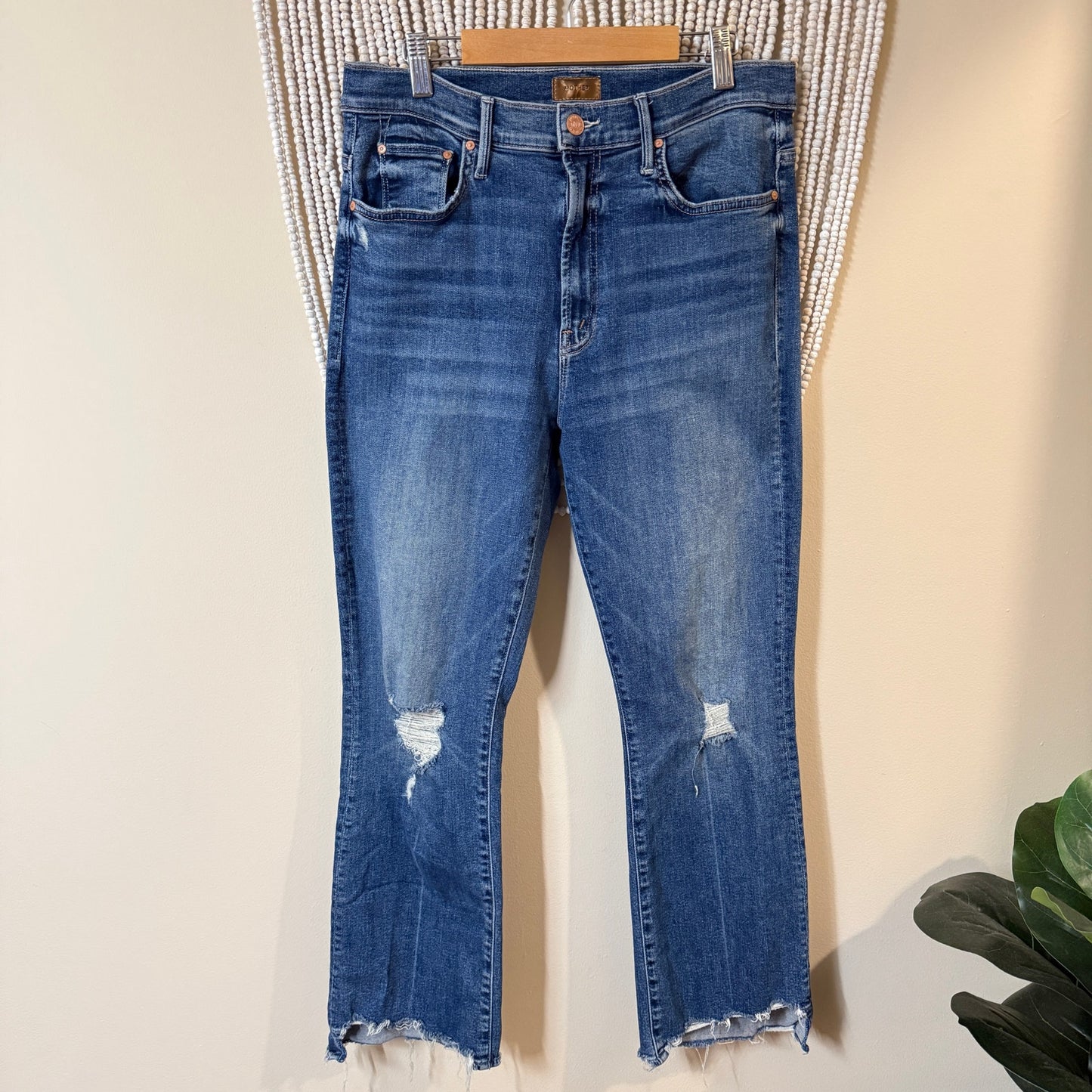 Mother Insider Crop Step Chew Dancing On Coals Jeans 30