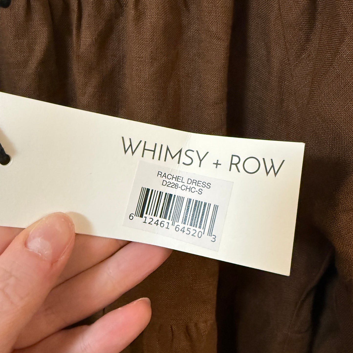 Whimsy + Row NWT 100% Linen Brown Rachel Dress S