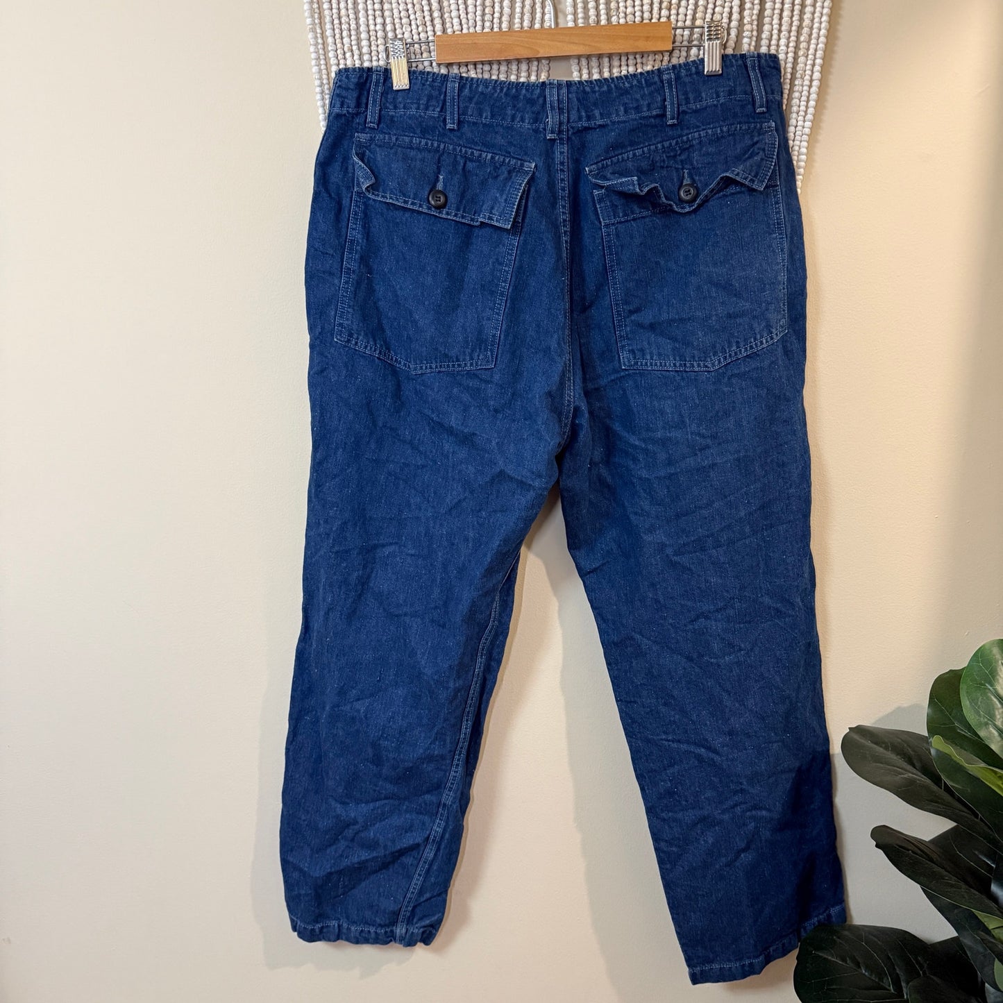Imogene + Willie Dark Indigo Blake Military Trouser Jeans XL