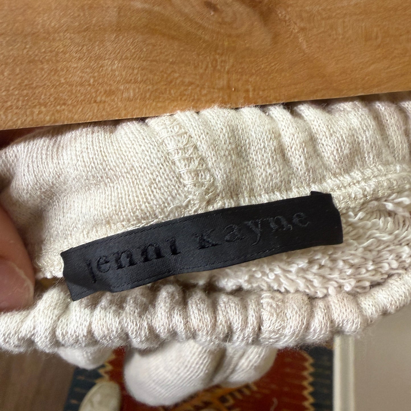 Jenni Kayne Cream Cotton Viscose Saturday Sweatpants S