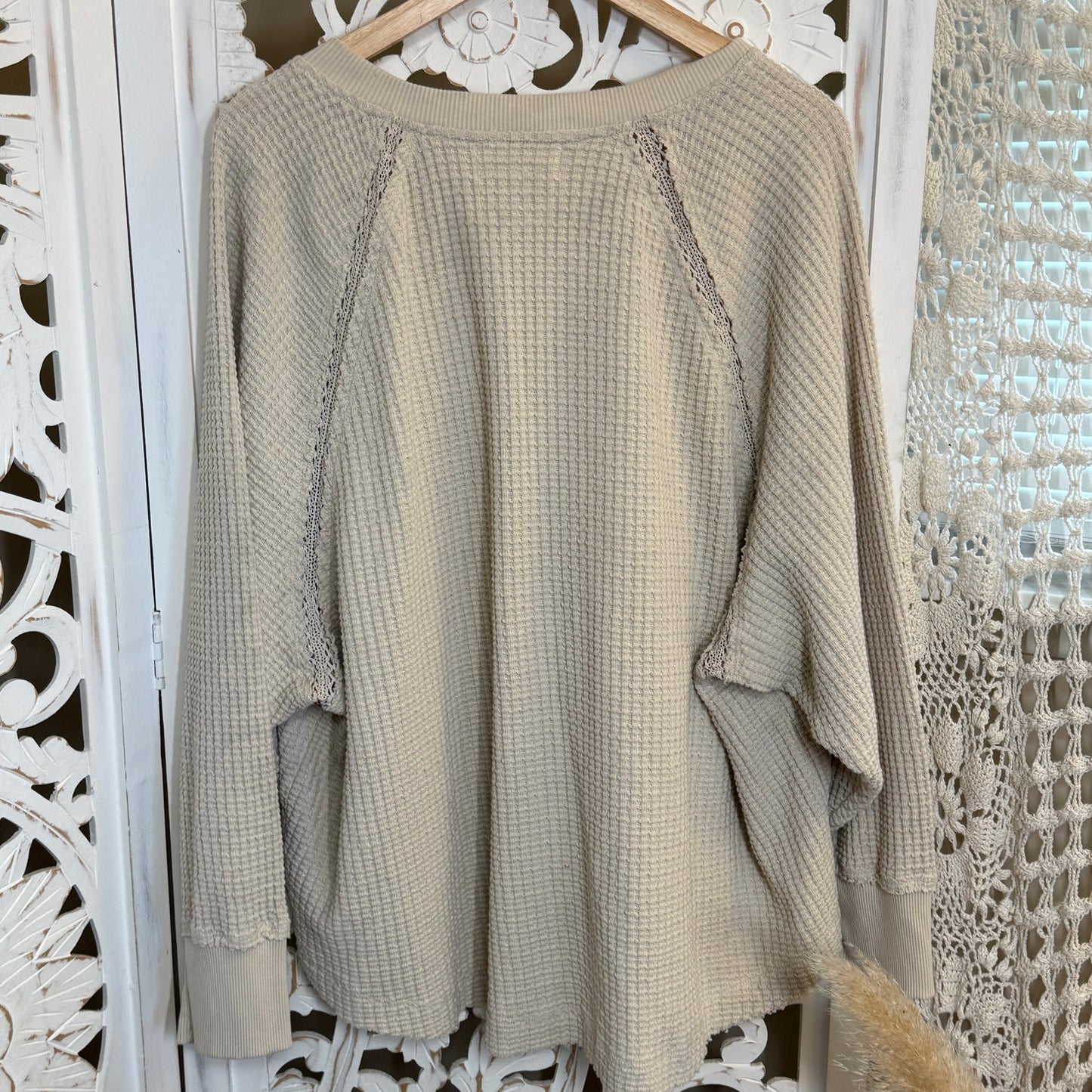 Dresden Daydream Sweatshirt in Multicolor/Waffle Knit XL/XXL