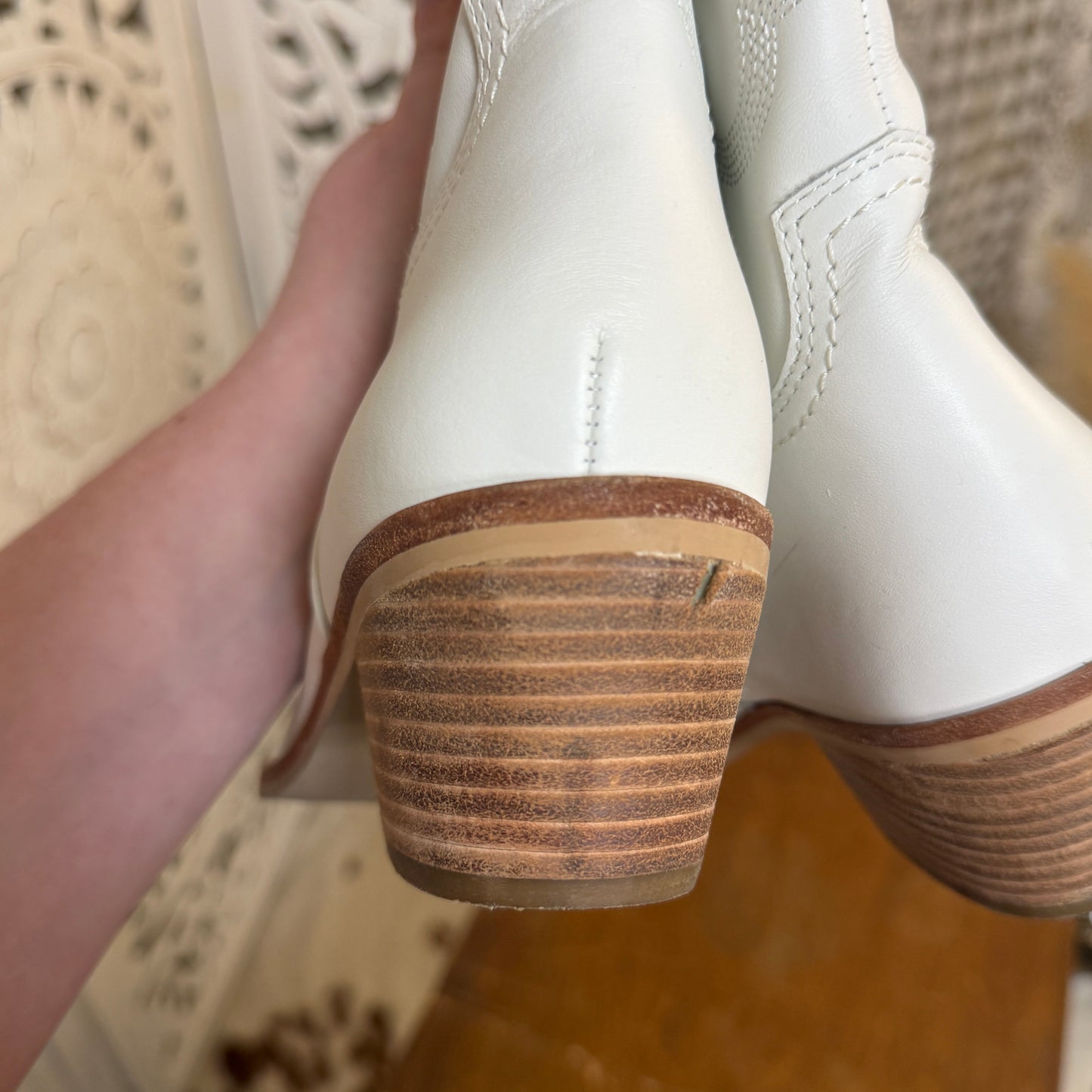 Dolce Vita White Western Cowgirl Boot Size 10