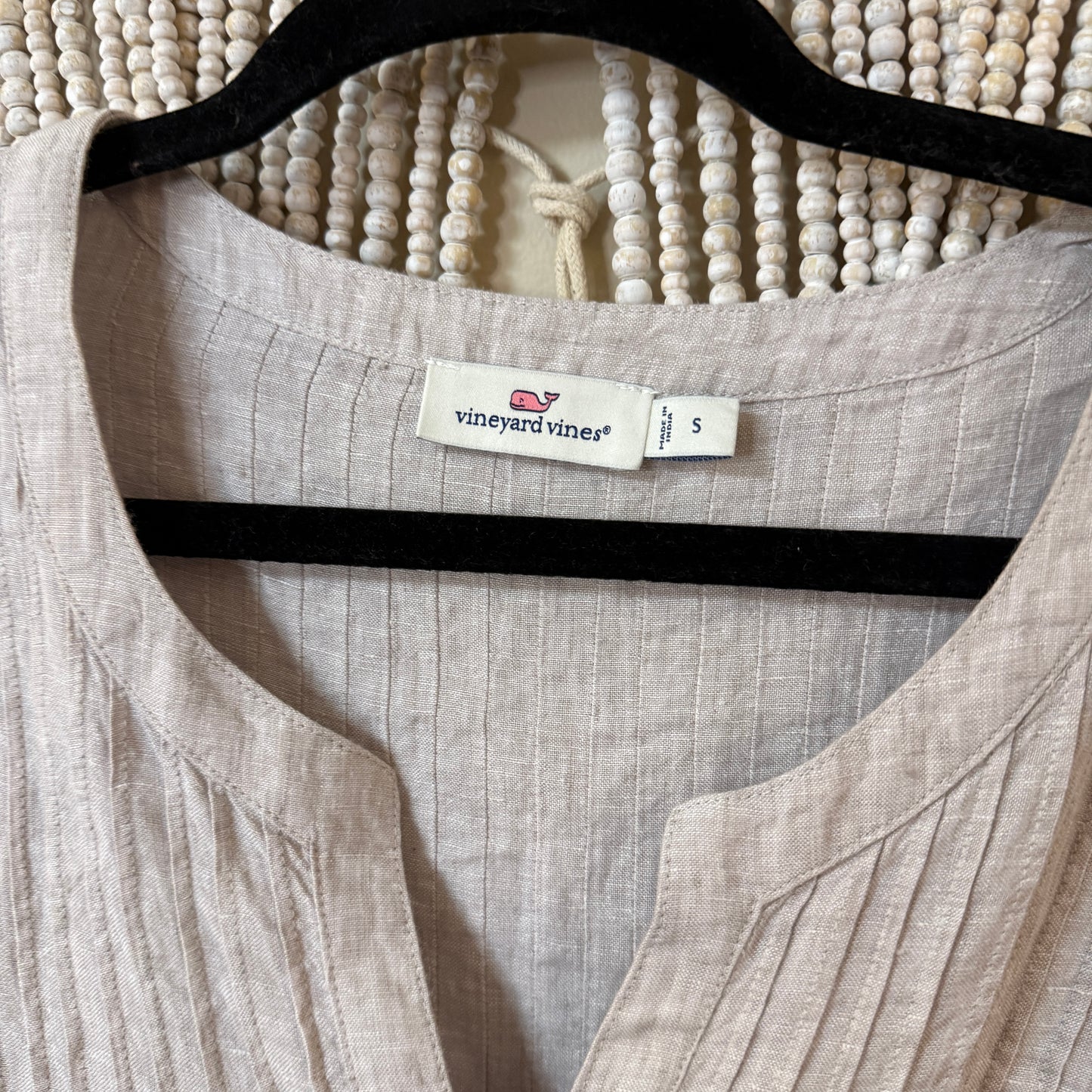 Vineyard Vines 100% Linen Pleated Tunic Top or Mini Dress S