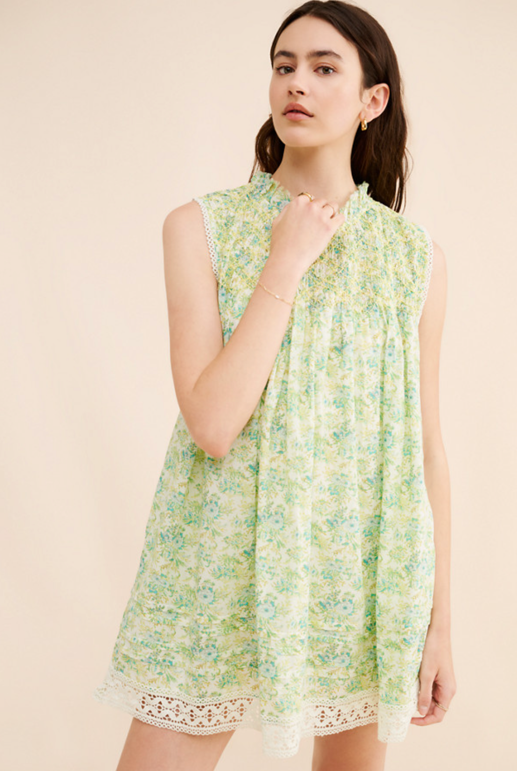 Free People Shea Print Mini Dress M