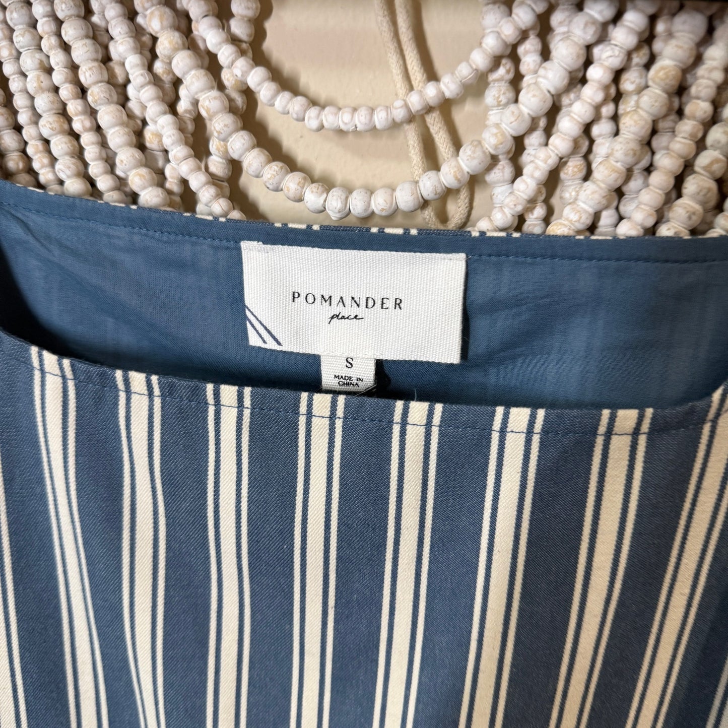 Tuckernuck NWT Pomander Place Lake Blue Stripe Stripe Cassie Dress S