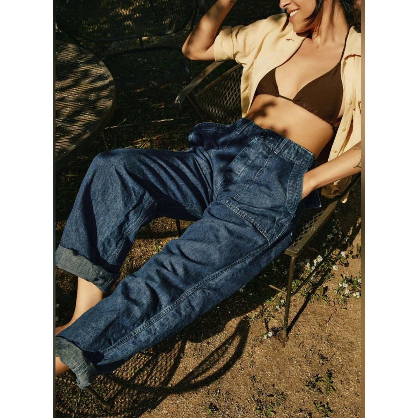 Imogene + Willie Dark Indigo Blake Military Trouser Jeans XL