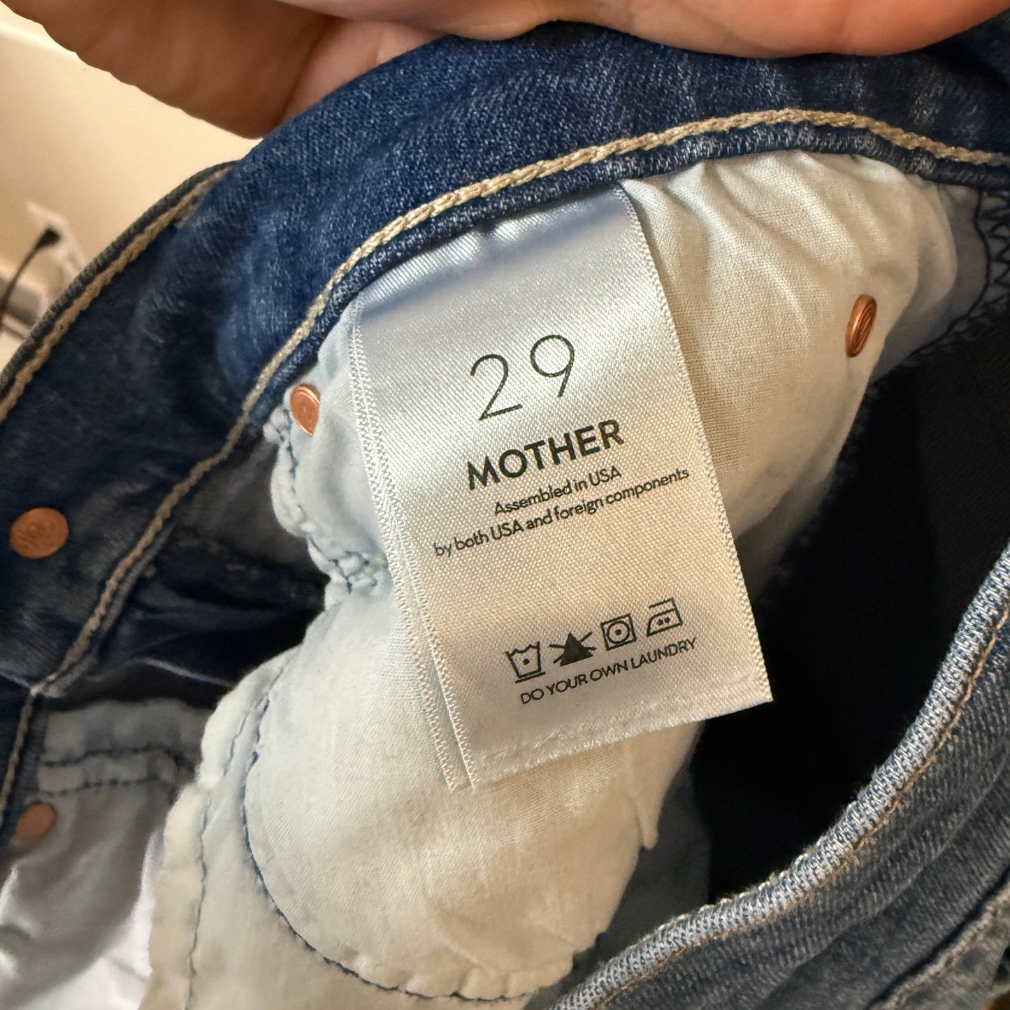 Mother Jeans The Mid Rise Dazzler Ankle Fray Nw Sheriff In Town 29