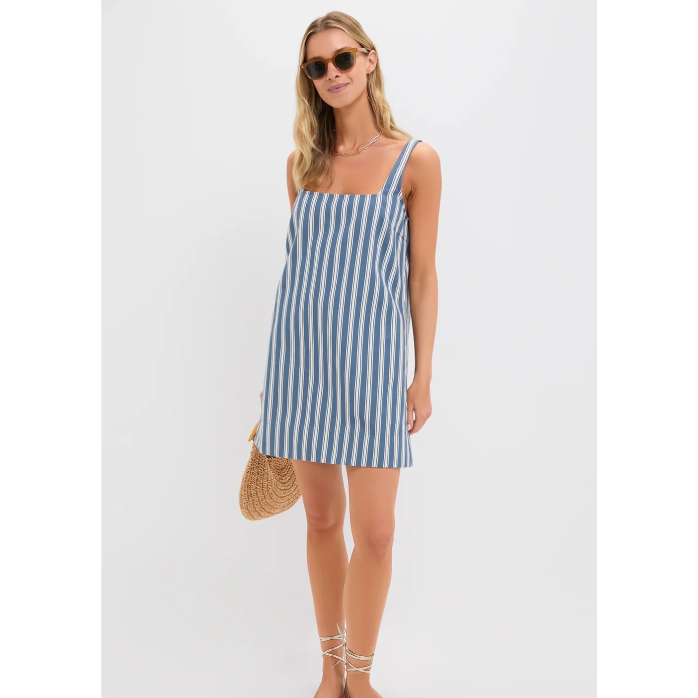 Tuckernuck NWT Pomander Place Lake Blue Stripe Stripe Cassie Dress S