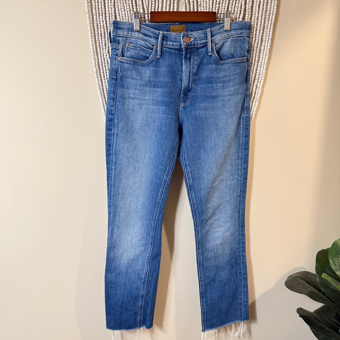 Mother Jeans The Mid Rise Dazzler Ankle Fray Nw Sheriff In Town 29