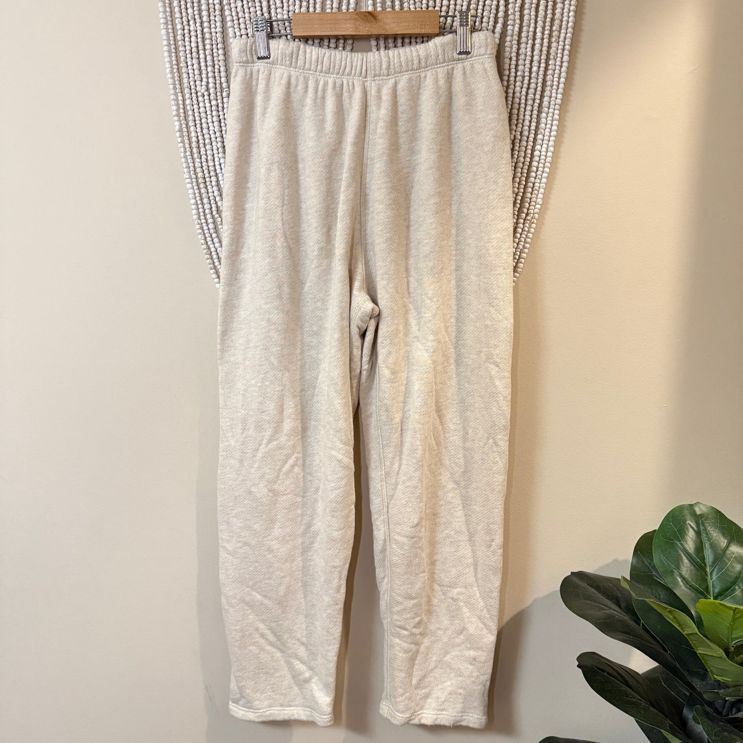 Jenni Kayne Cream Cotton Viscose Saturday Sweatpants S