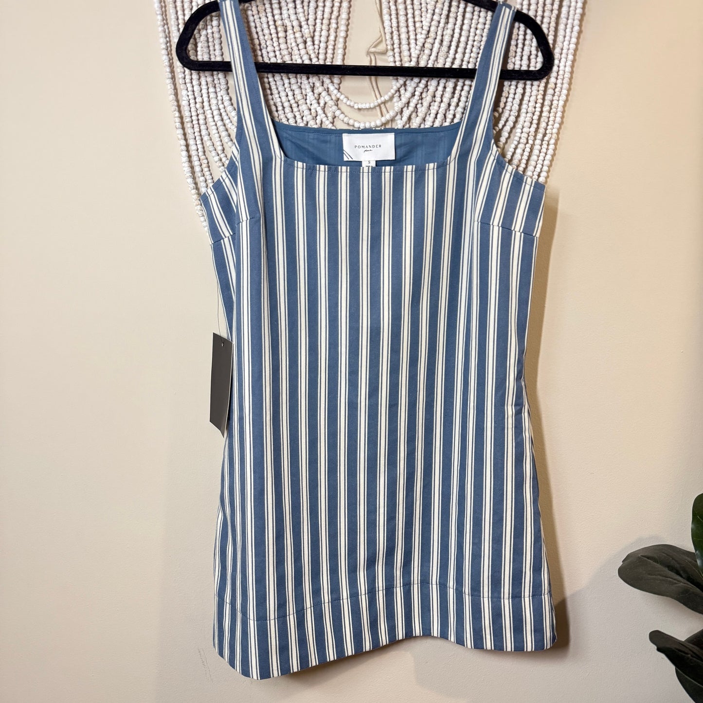 Tuckernuck NWT Pomander Place Lake Blue Stripe Stripe Cassie Dress S